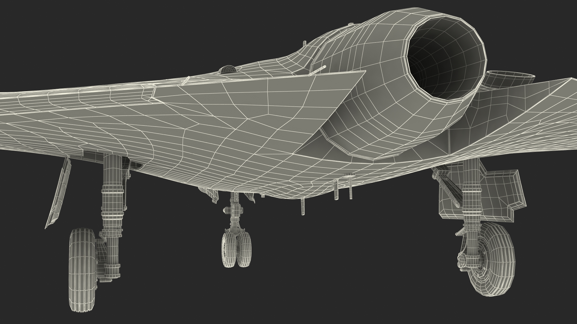 3D model Russian Heavy Strike Unmanned Bomber S-70 Okhotnik