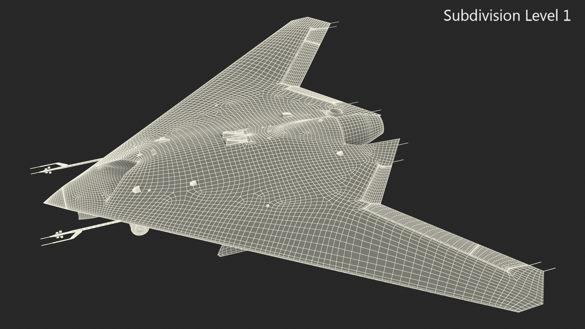 3D model Russian Heavy Strike Unmanned Bomber S-70 Okhotnik