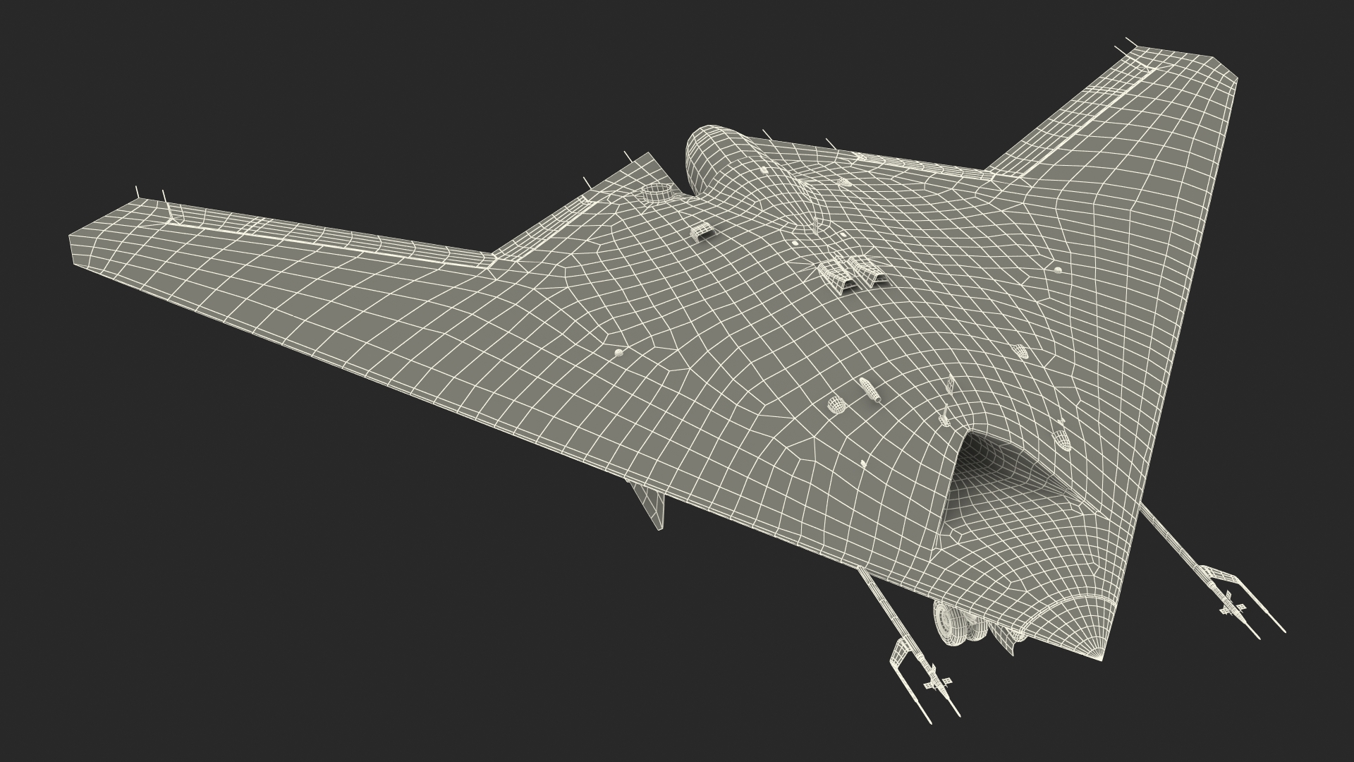 3D model Russian Heavy Strike Unmanned Bomber S-70 Okhotnik