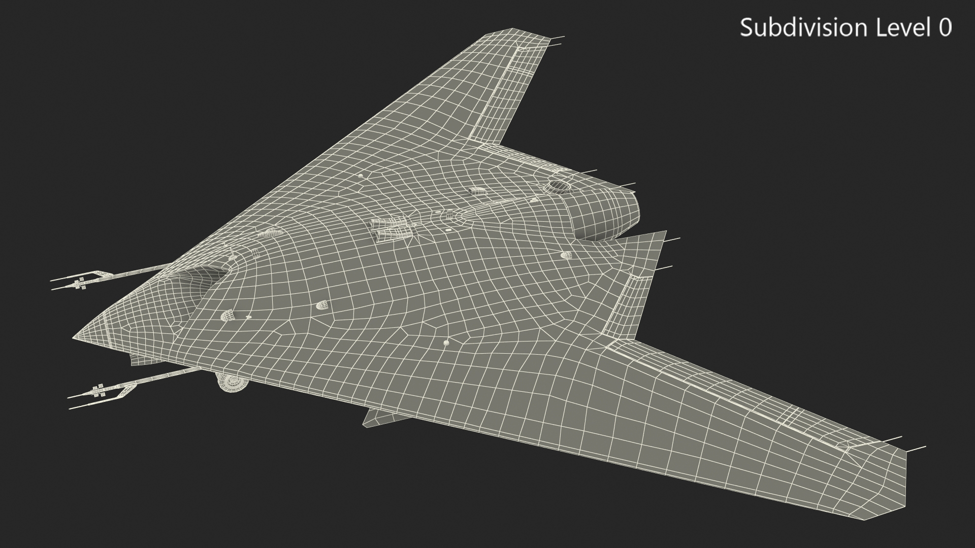 3D model Russian Heavy Strike Unmanned Bomber S-70 Okhotnik