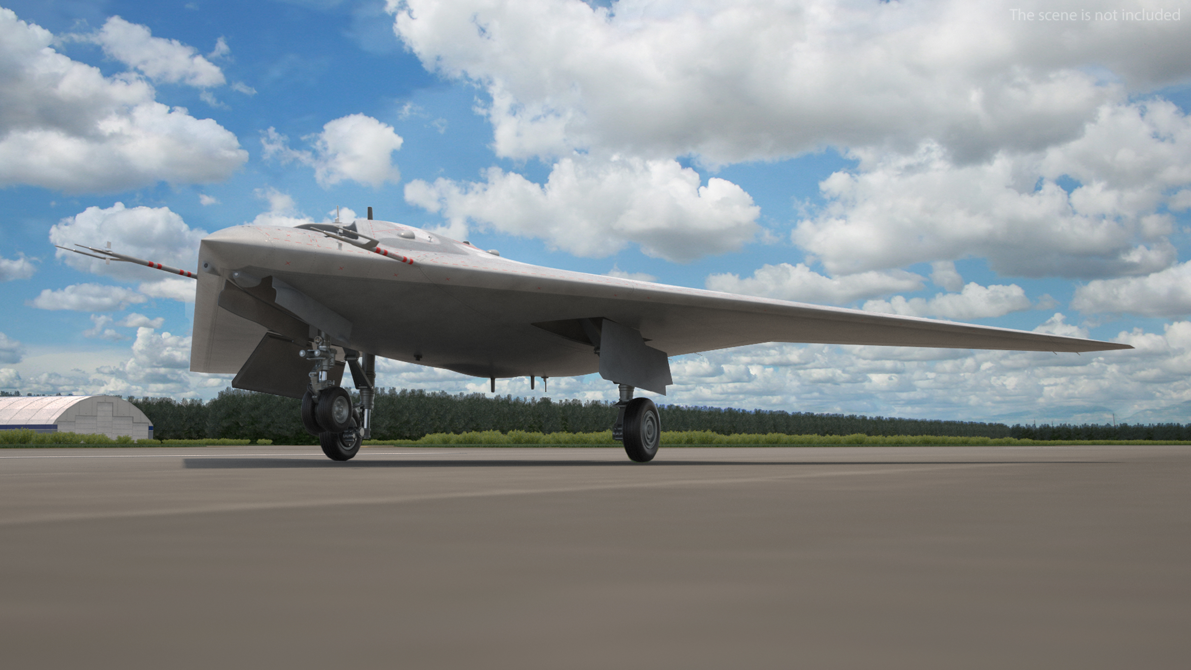 3D model Russian Heavy Strike Unmanned Bomber S-70 Okhotnik