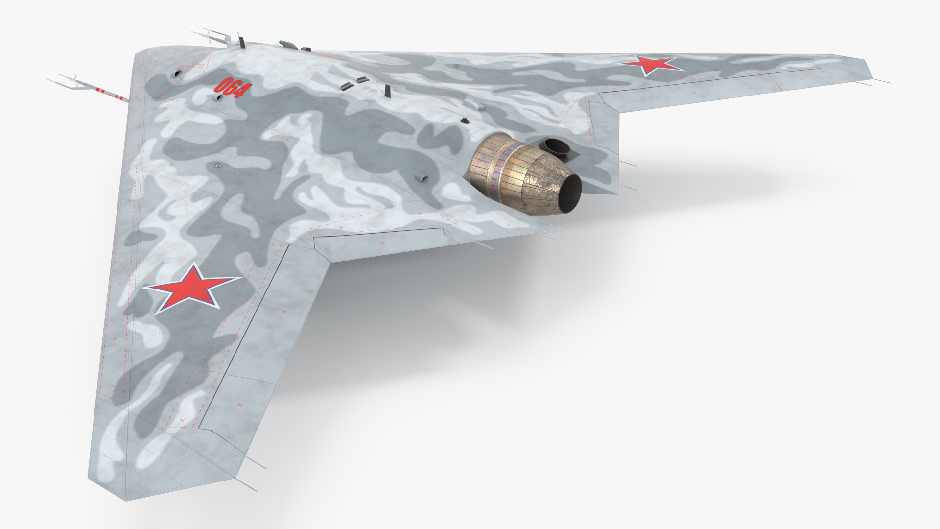 3D model Russian Heavy Strike Unmanned Bomber S-70 Okhotnik