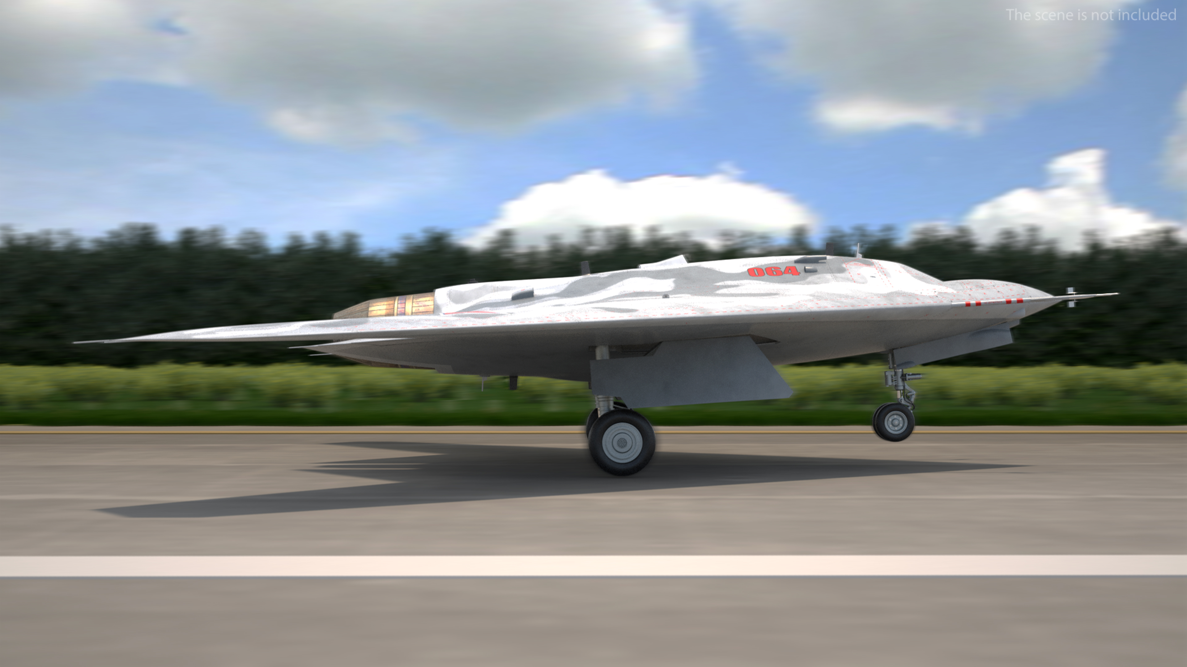 3D model Russian Heavy Strike Unmanned Bomber S-70 Okhotnik