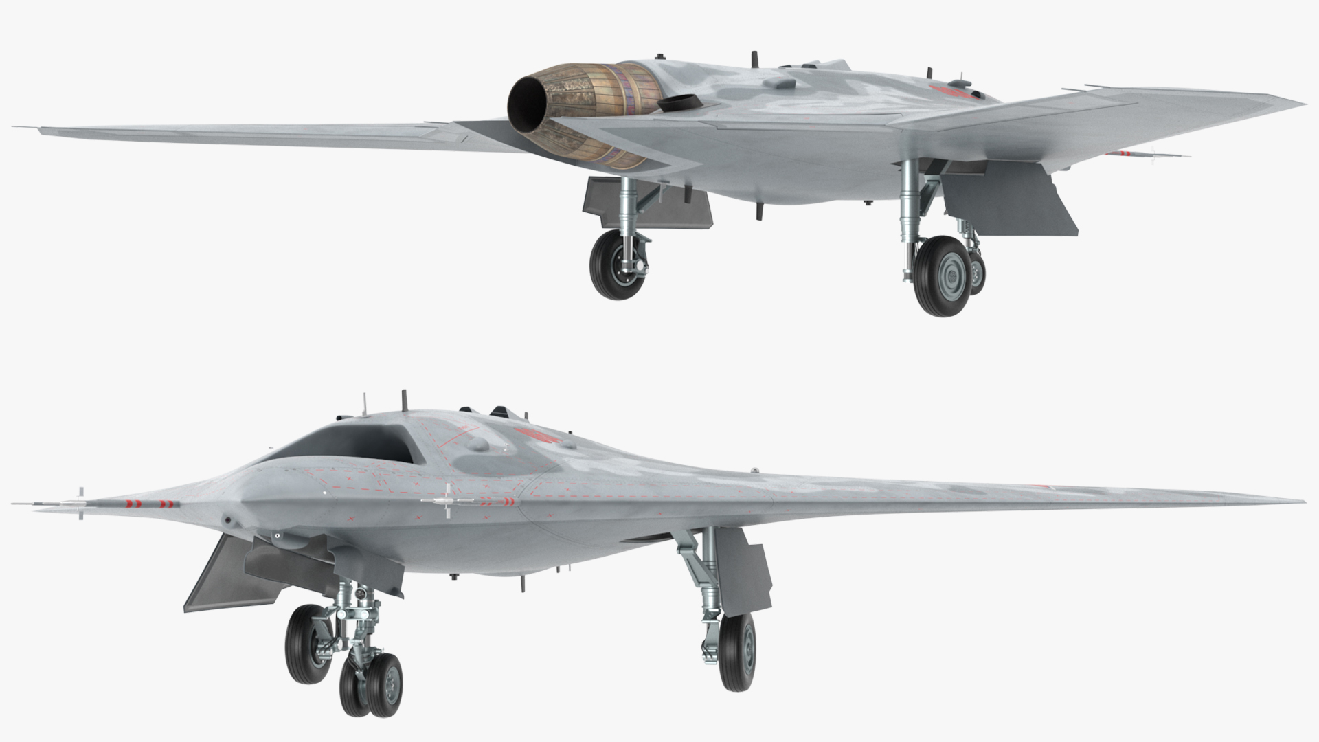 3D model Russian Heavy Strike Unmanned Bomber S-70 Okhotnik