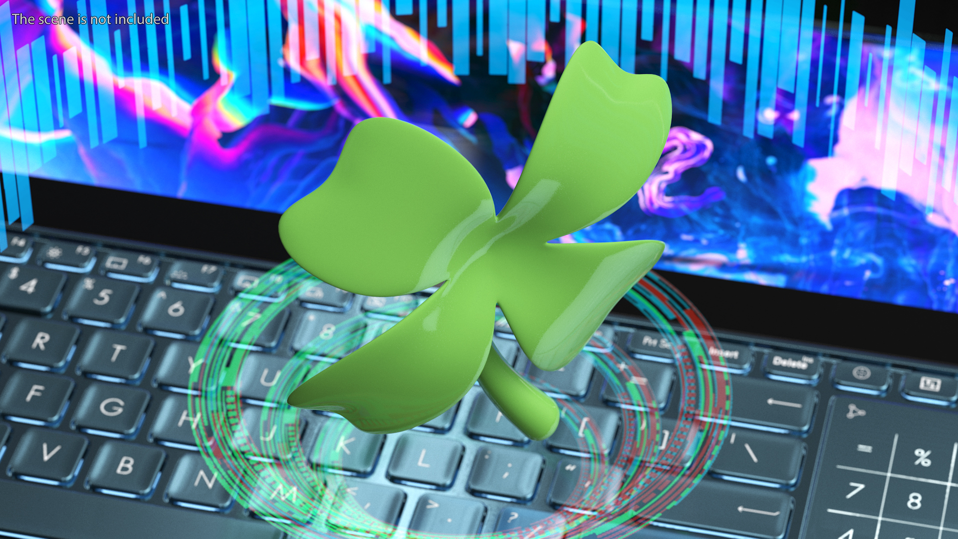 Four Leaf Clover Emoji 3D