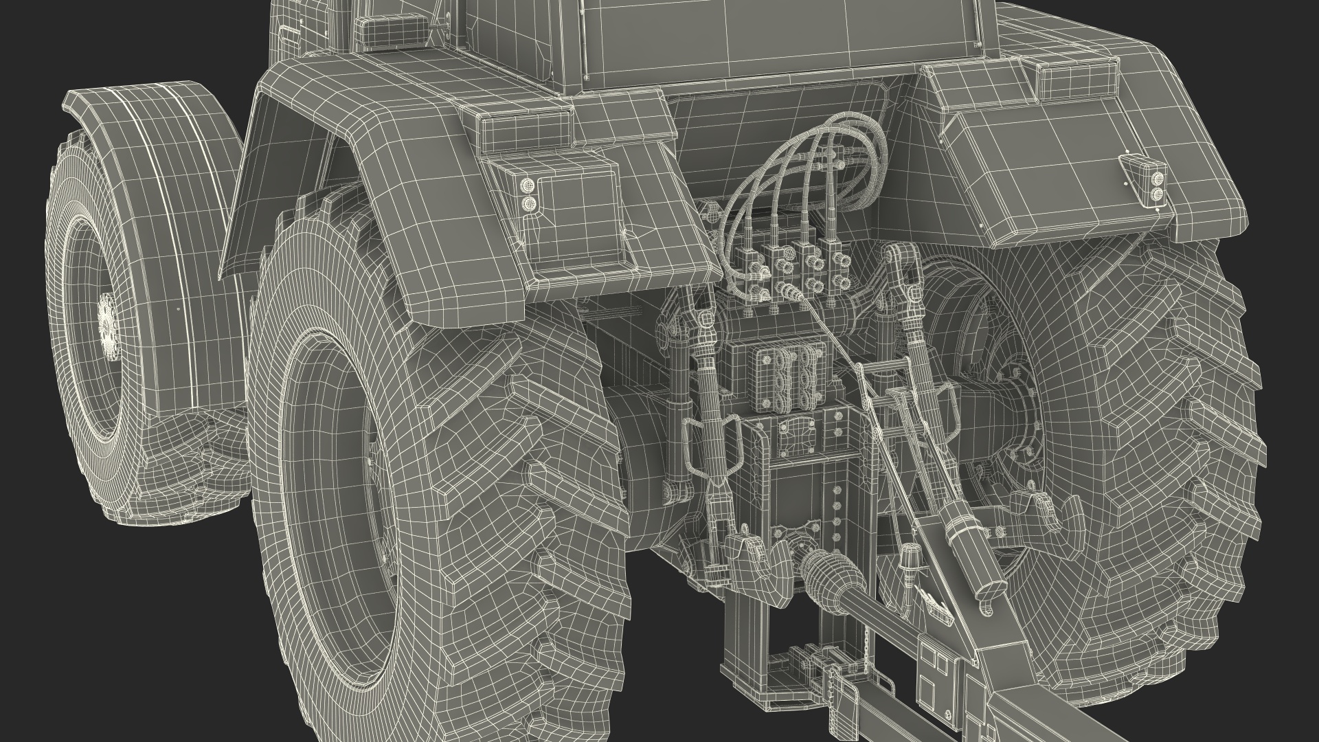 3D Renault 160-94 Wheel Tractor with Forage Harvester Scorpion 300 model