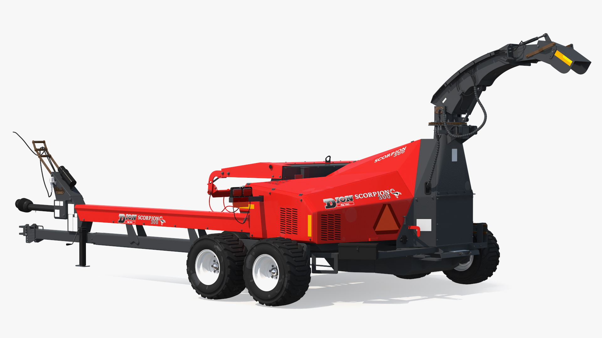 3D Renault 160-94 Wheel Tractor with Forage Harvester Scorpion 300 model