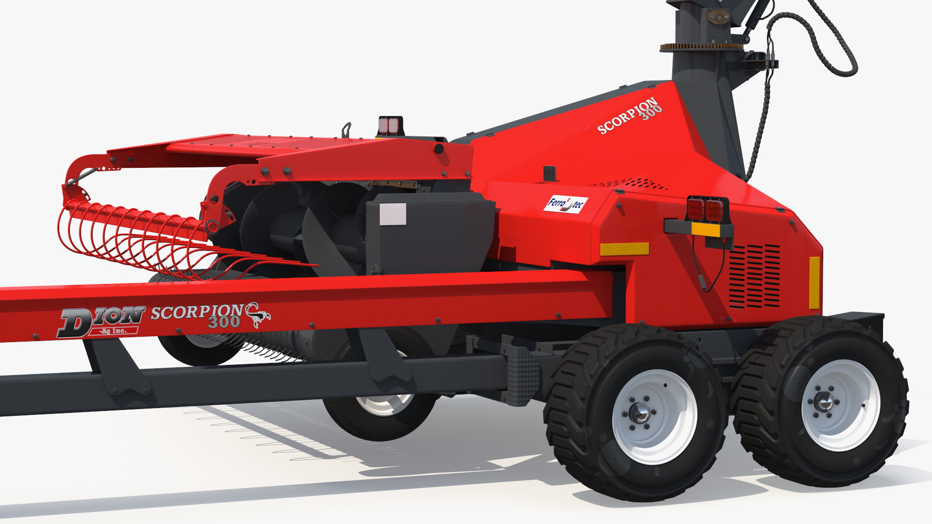 3D Renault 160-94 Wheel Tractor with Forage Harvester Scorpion 300 model