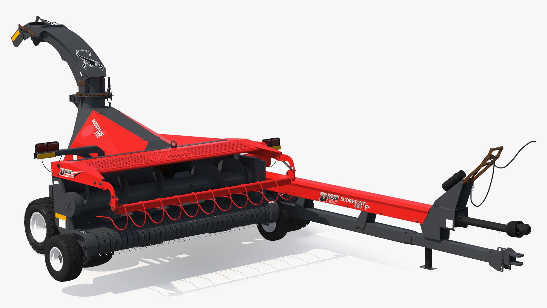 3D Renault 160-94 Wheel Tractor with Forage Harvester Scorpion 300 model