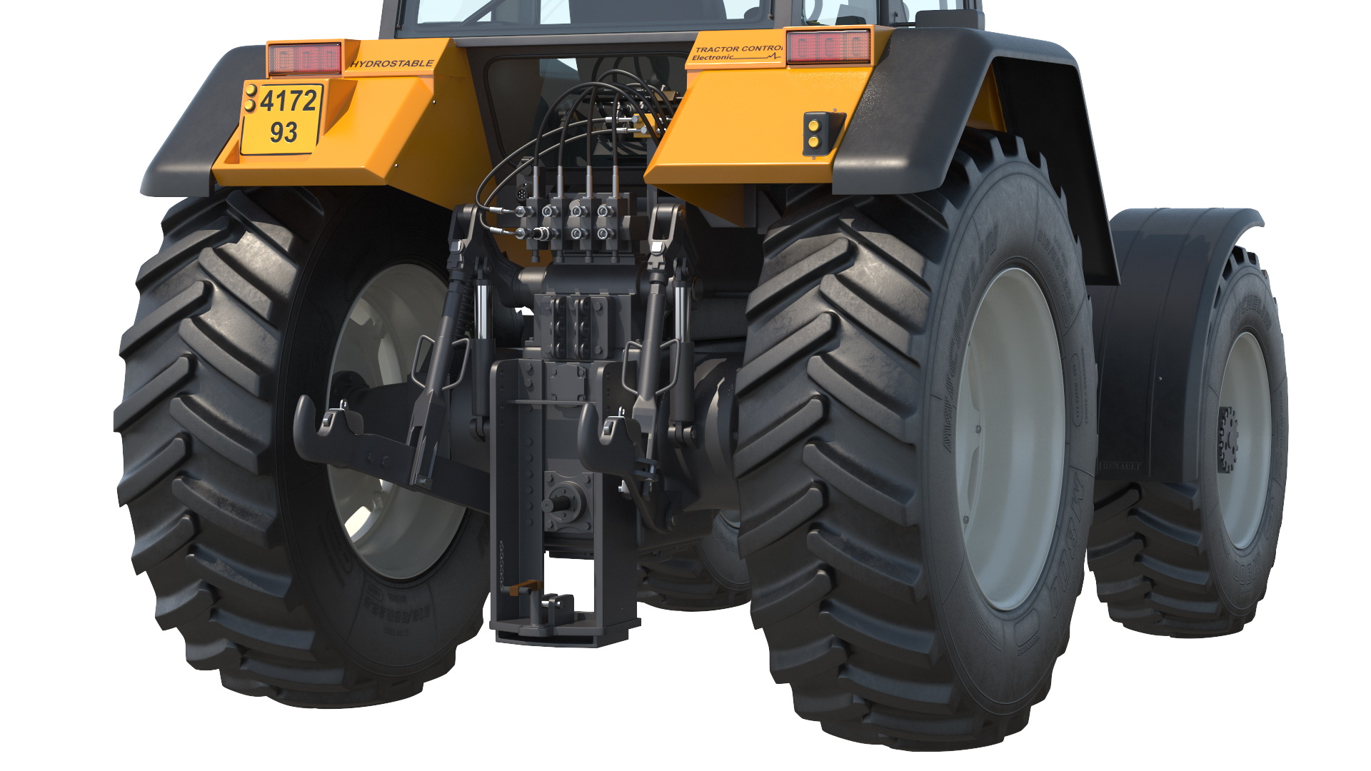3D Renault 160-94 Wheel Tractor with Forage Harvester Scorpion 300 model