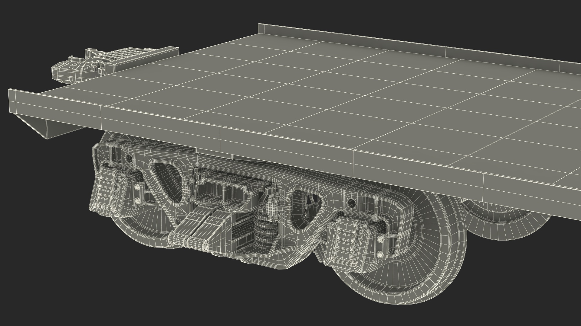 3D model Cargo Wagon Platform