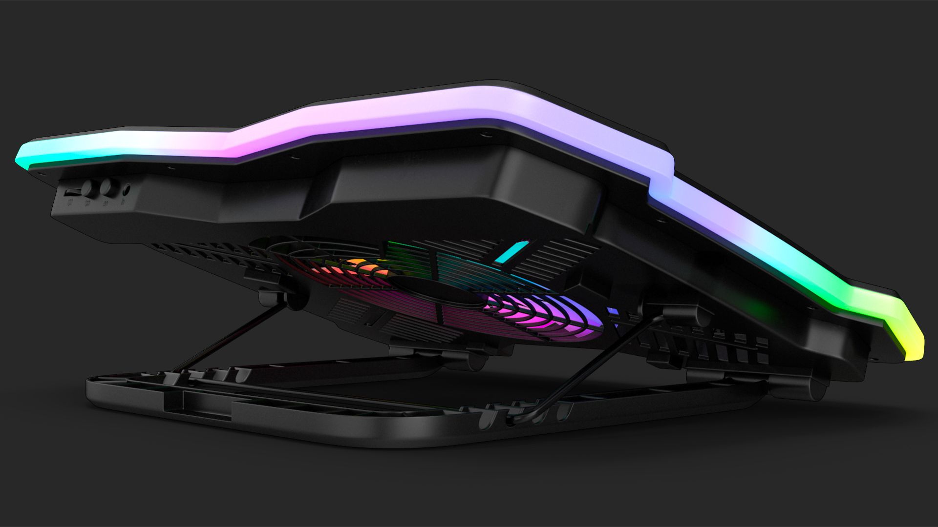 Gaming Laptop Cooling Pad On State 3D model