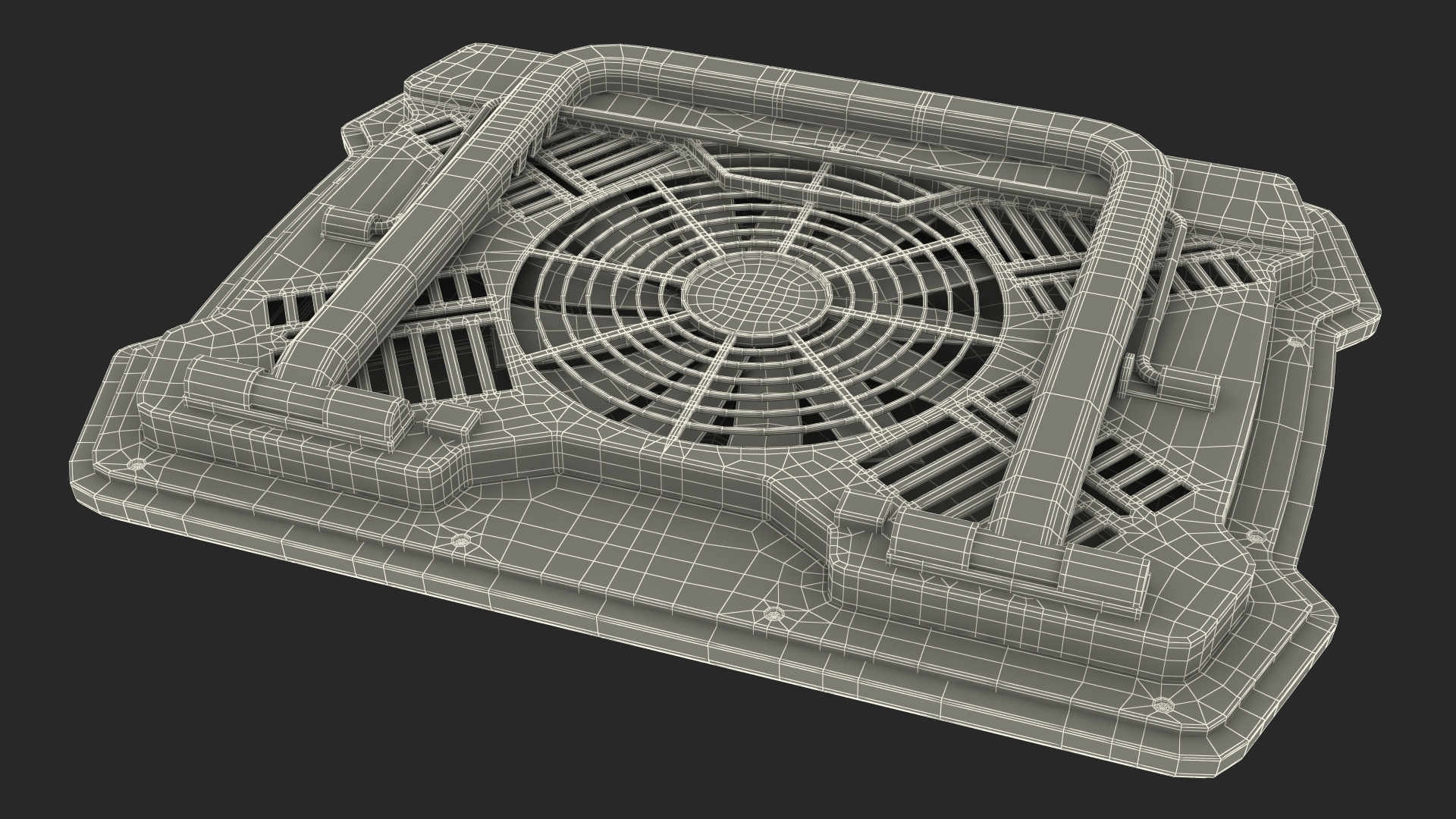 Gaming Laptop Cooling Pad On State 3D model