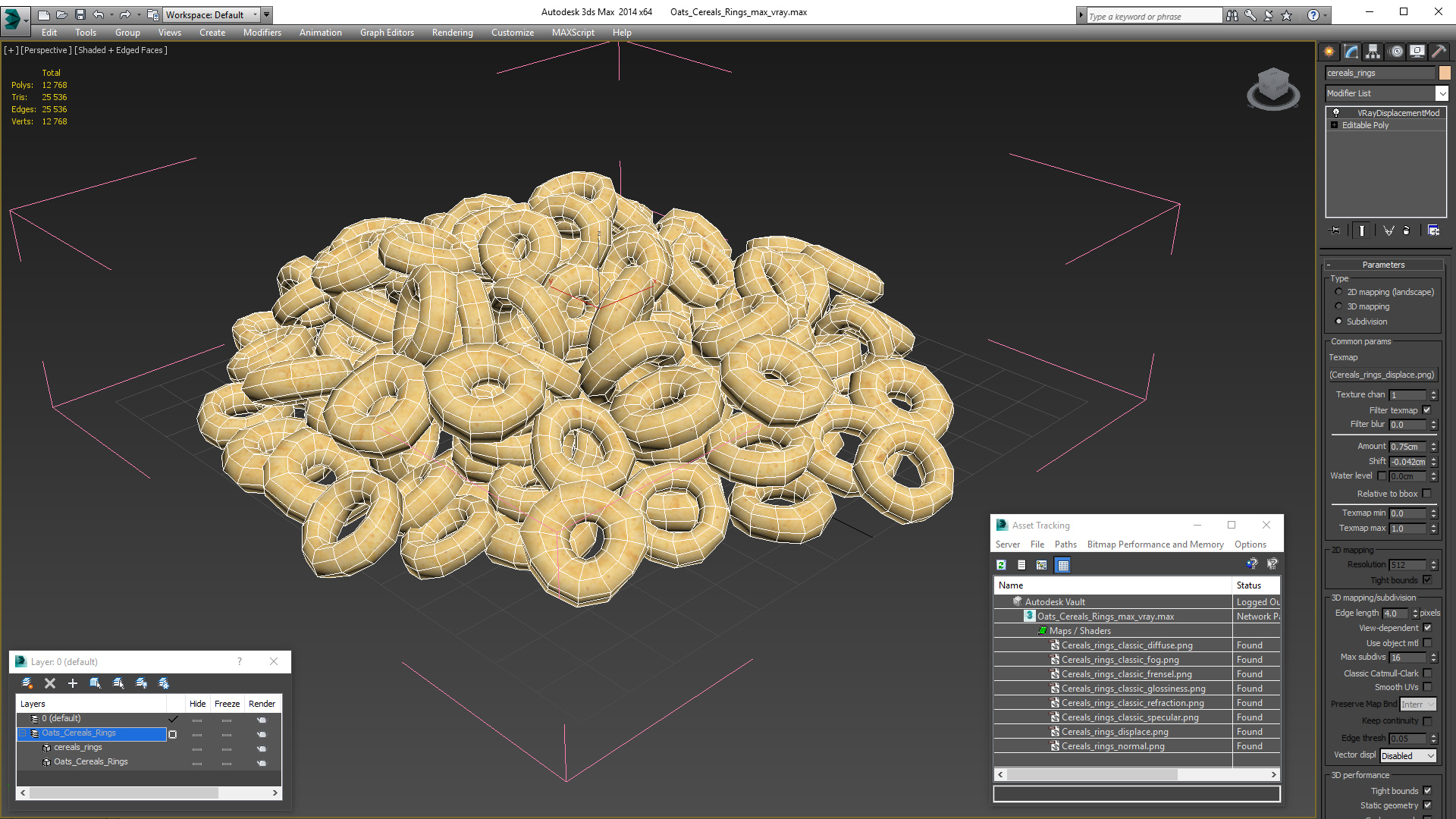 3D Oats Cereals Rings model