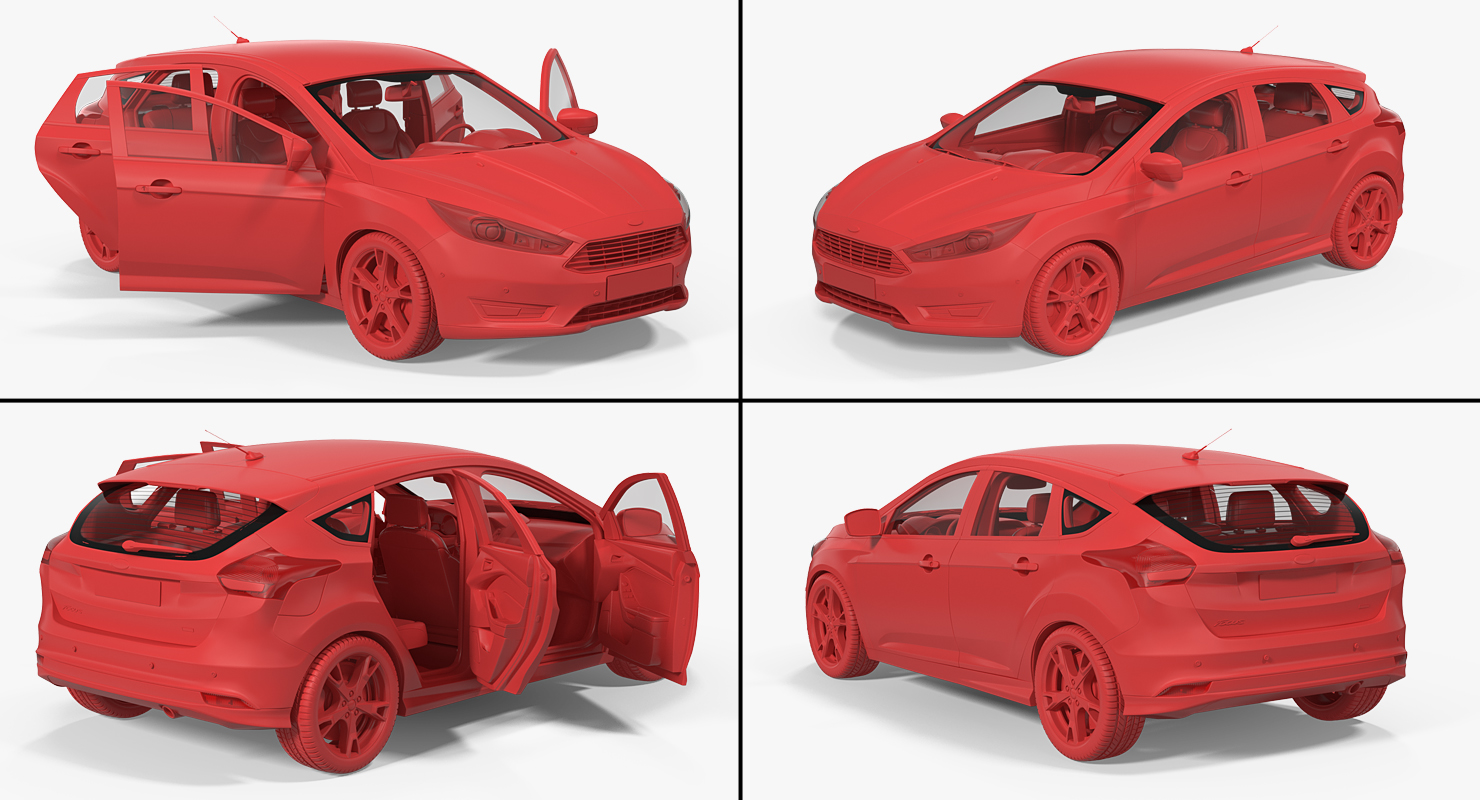 3D model Ford Focus Hatchback 2015