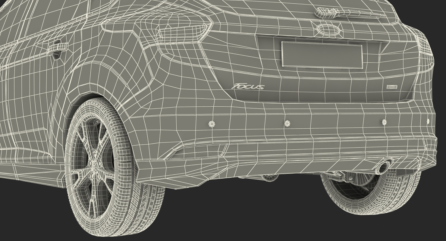 3D model Ford Focus Hatchback 2015