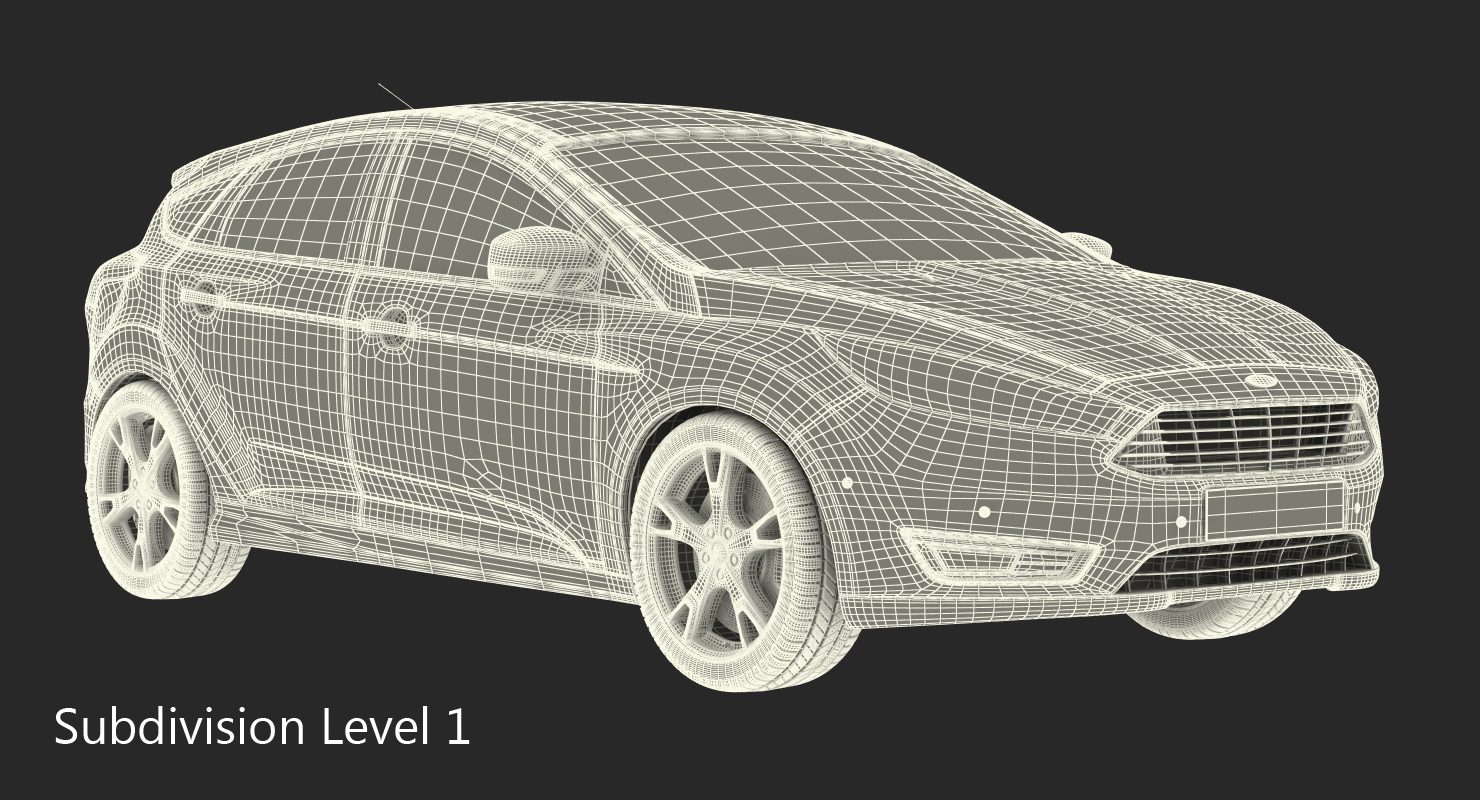 3D model Ford Focus Hatchback 2015