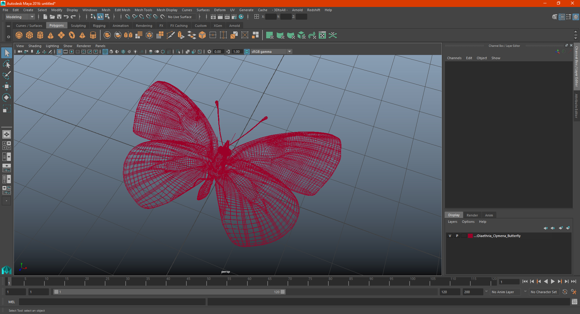 Diaethria Clymena Butterfly 3D