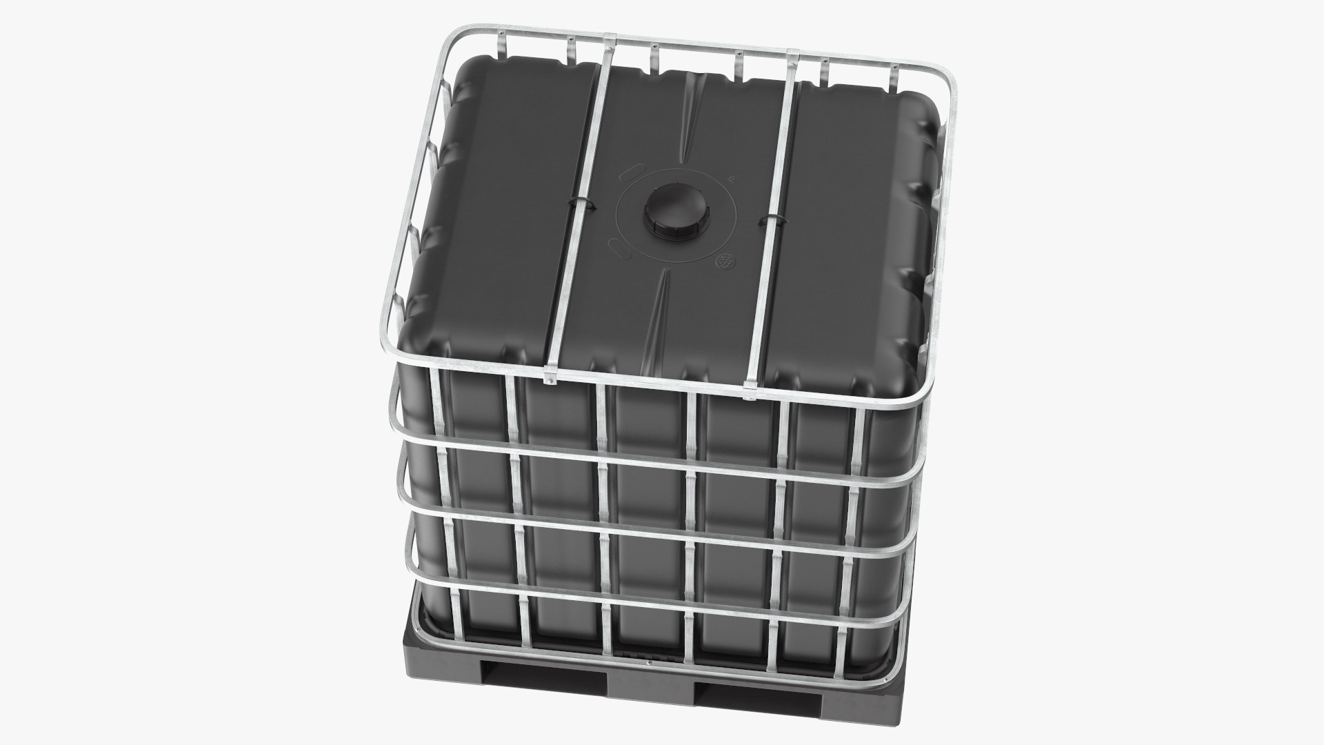 3D model Kruizinga IBC Fluid Container 1000 Litre Plastic Pallet