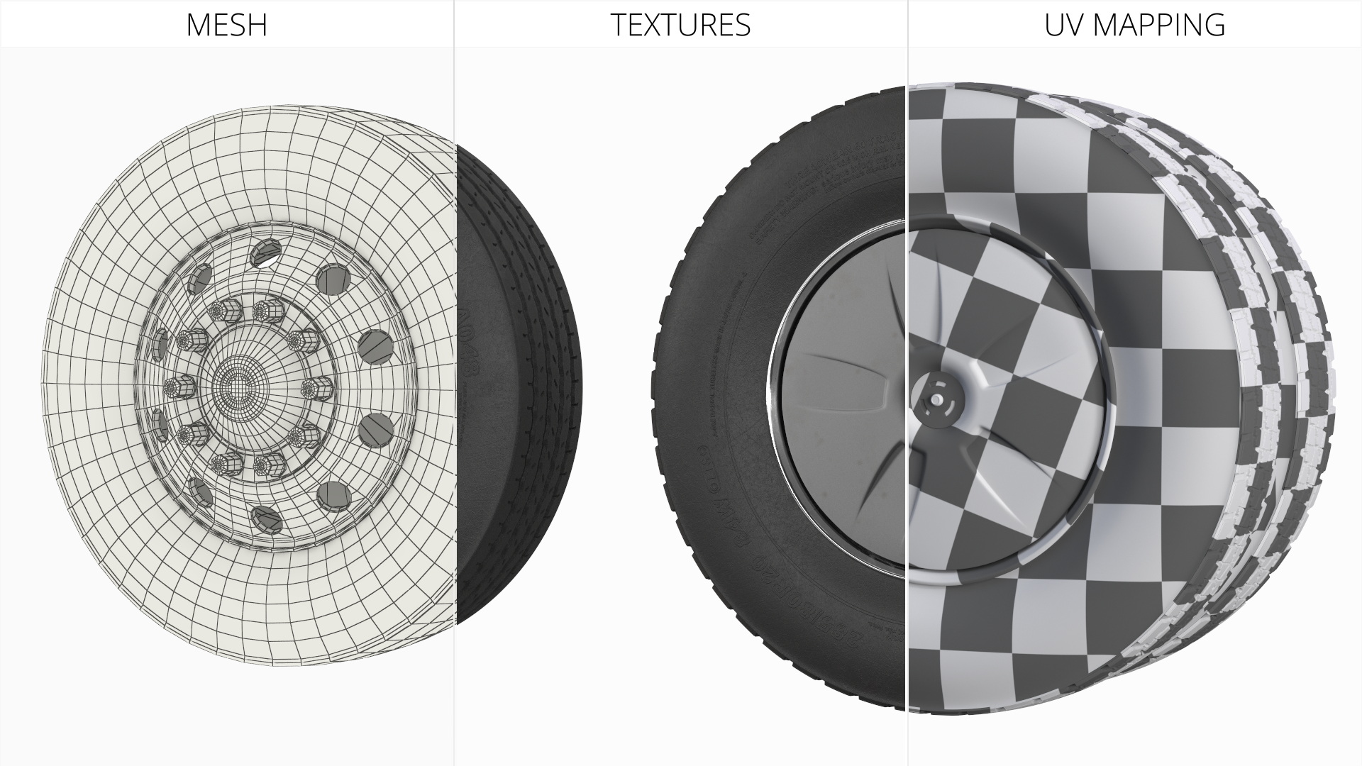 Heavy Duty Truck Wheel Set with Dual Tires - view 9
