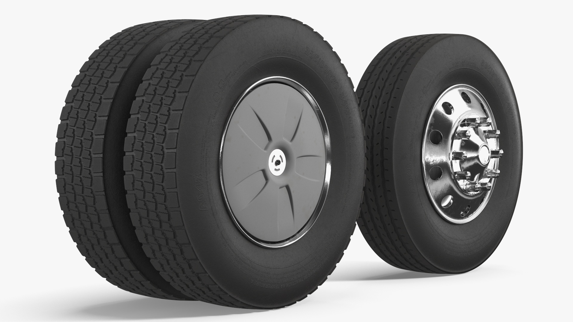 Heavy Duty Truck Wheel Set with Dual Tires - view 5