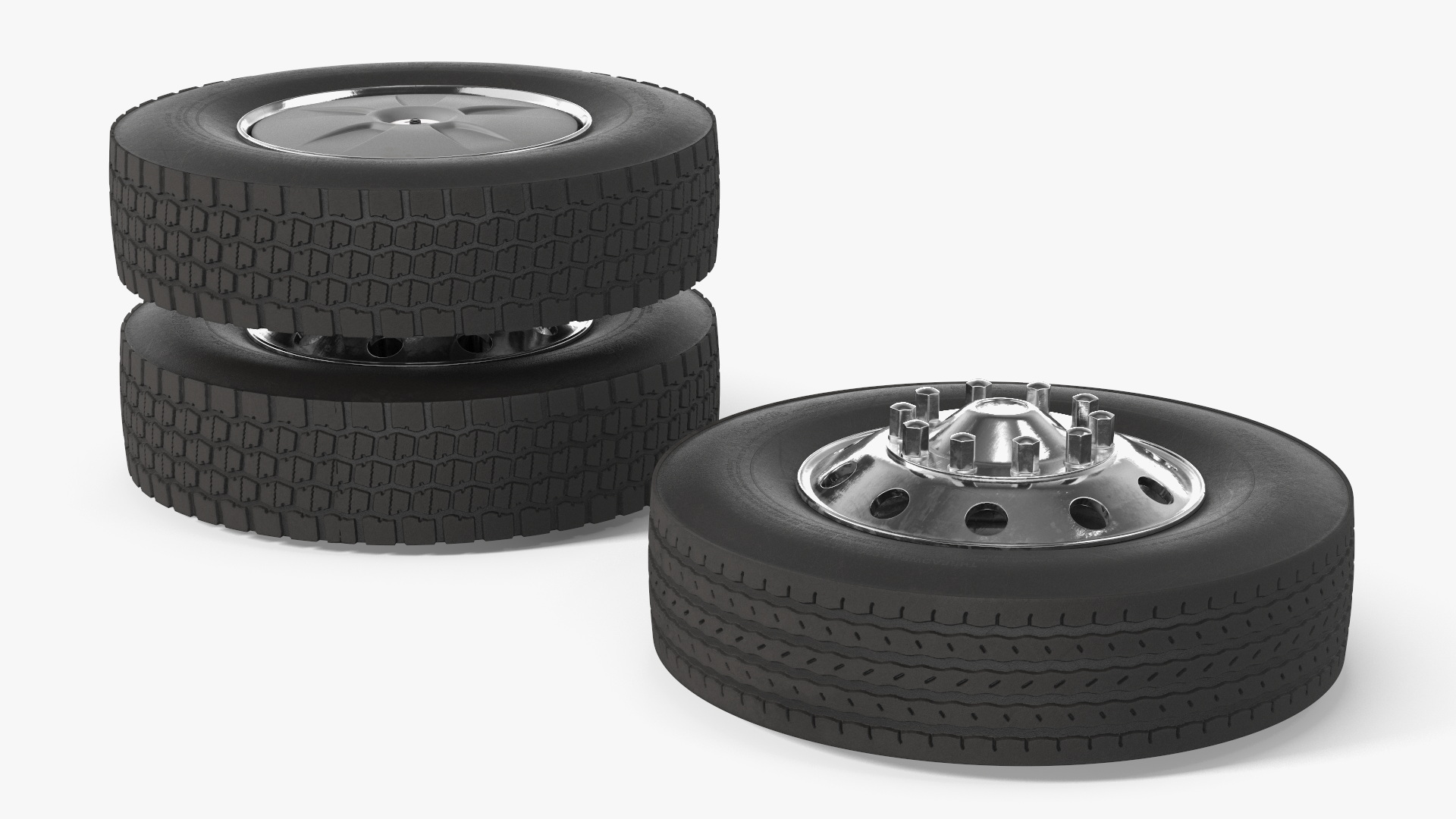 Heavy Duty Truck Wheel Set with Dual Tires - view 7