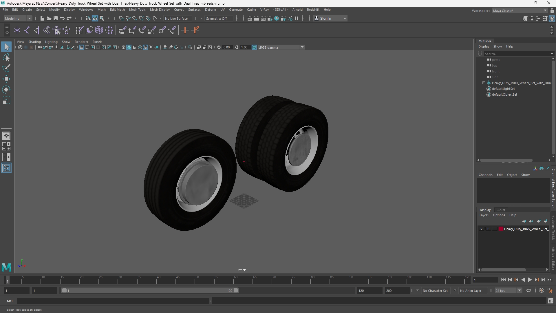 Heavy Duty Truck Wheel Set with Dual Tires - view 11