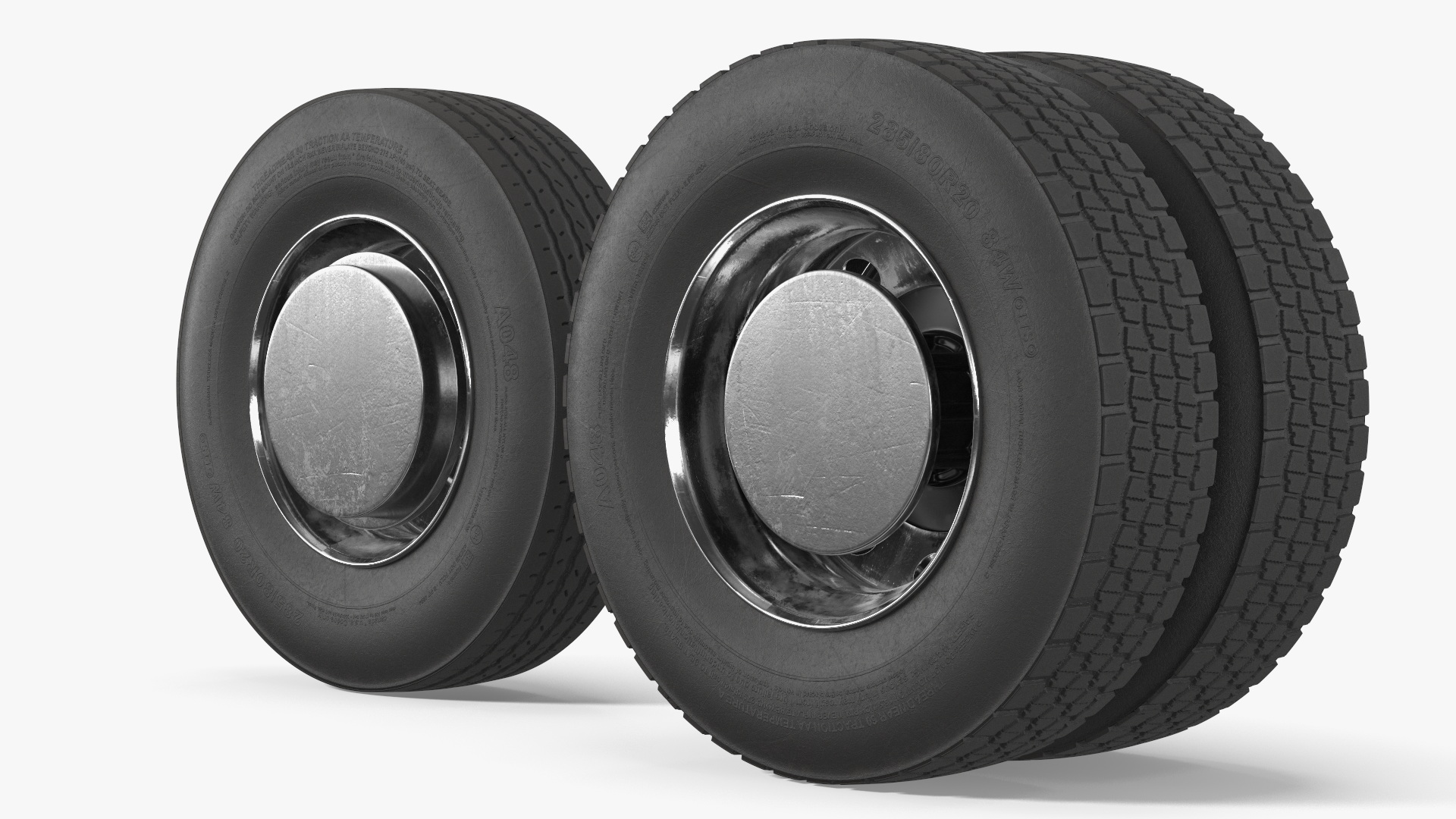 Heavy Duty Truck Wheel Set with Dual Tires - view 6