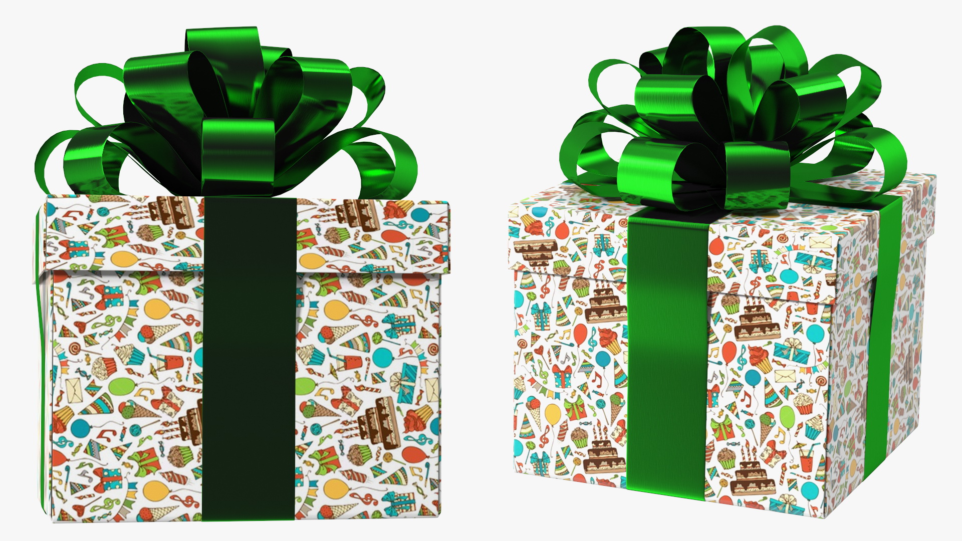 3D model Wrapped Gift Box with Bow