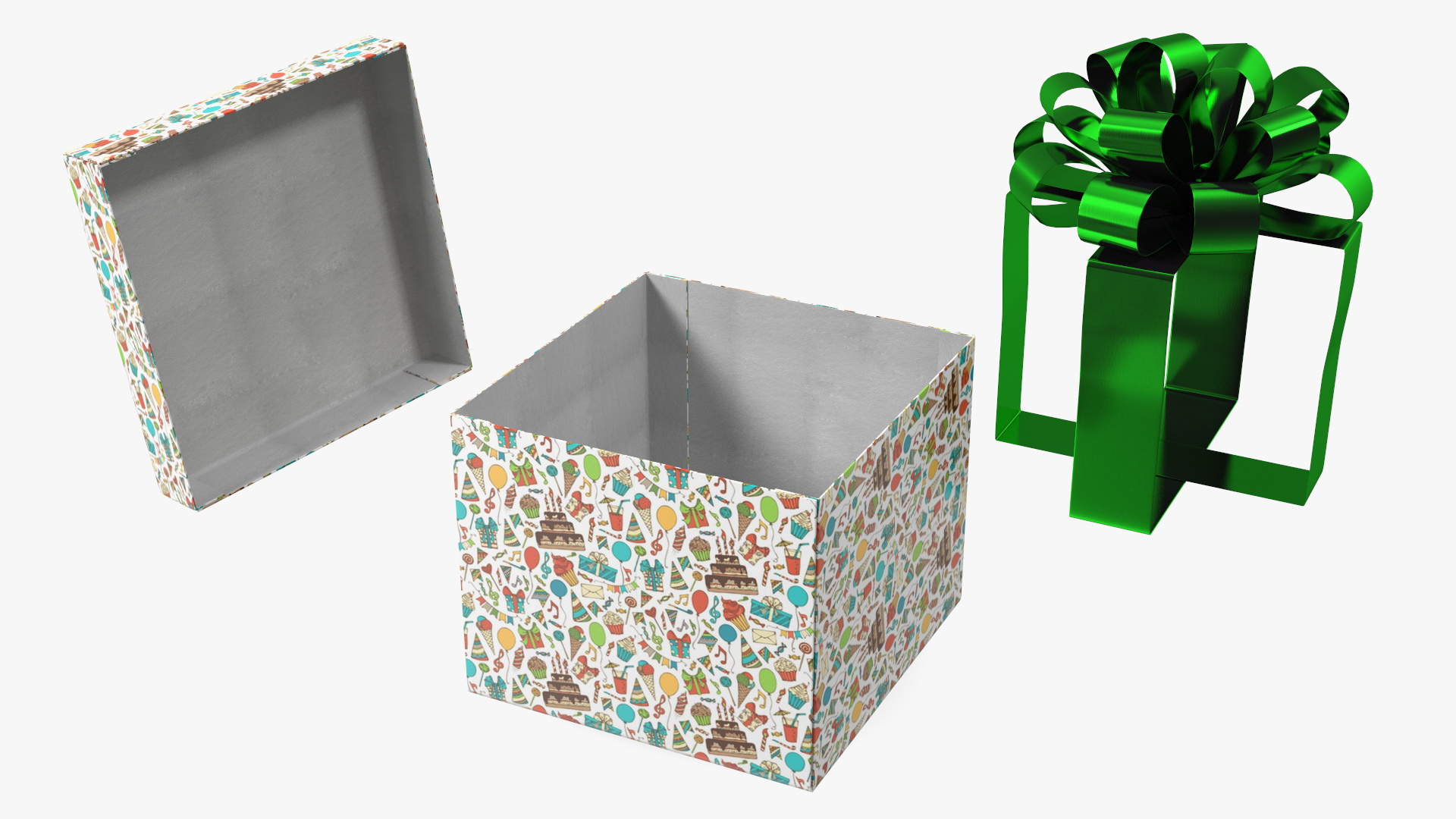 3D model Wrapped Gift Box with Bow