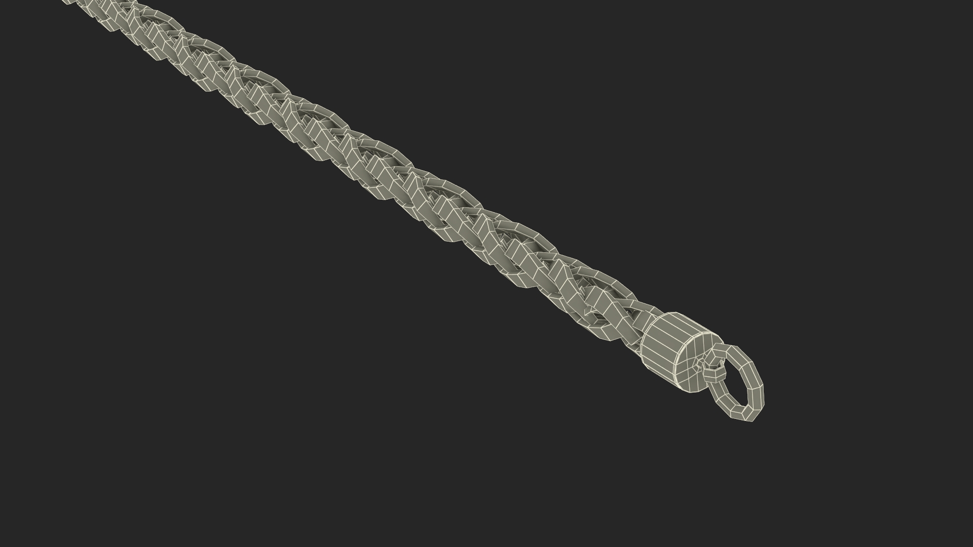 Palma Jewelry Chain Gold 3D model