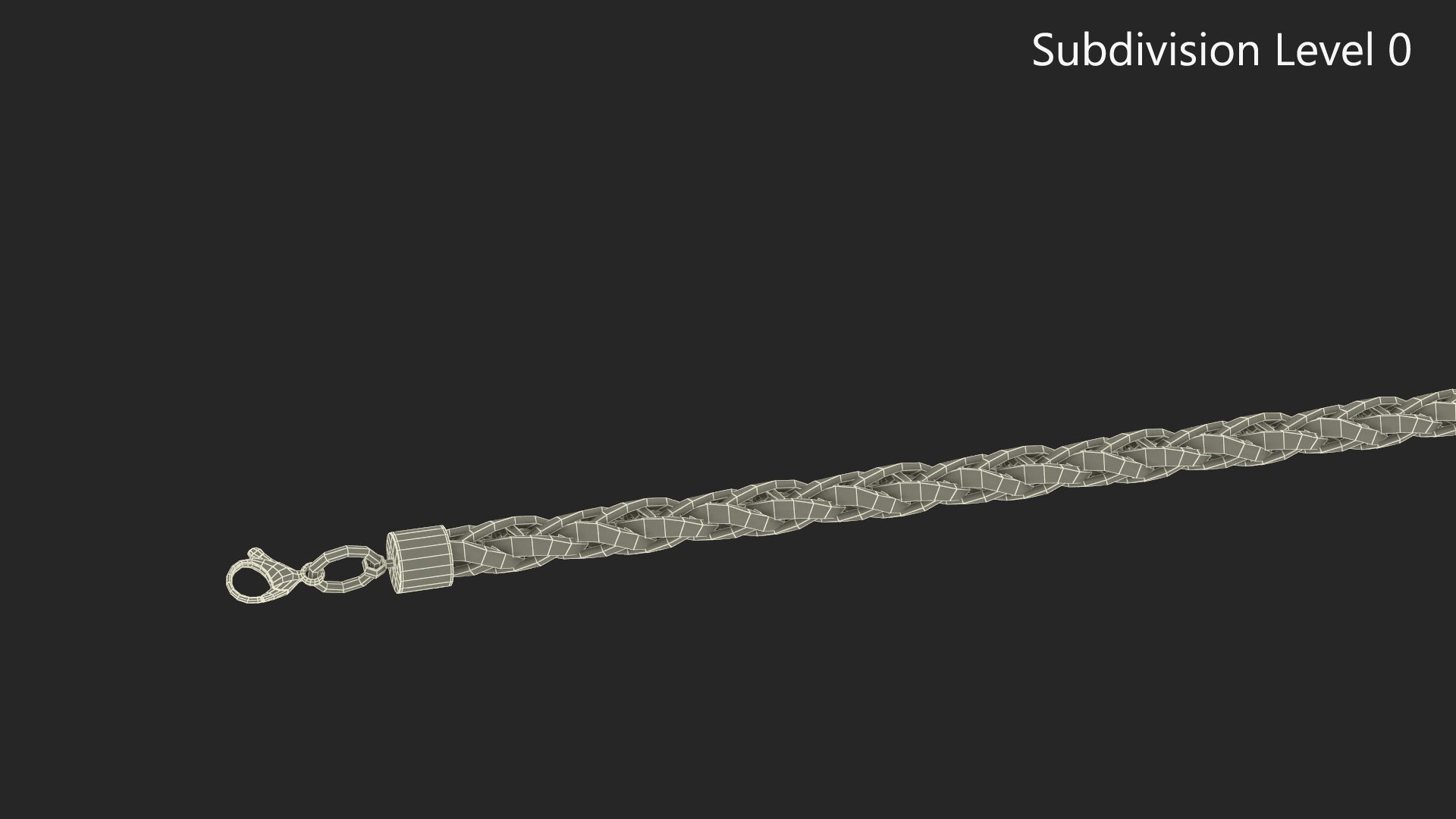 Palma Jewelry Chain Gold 3D model