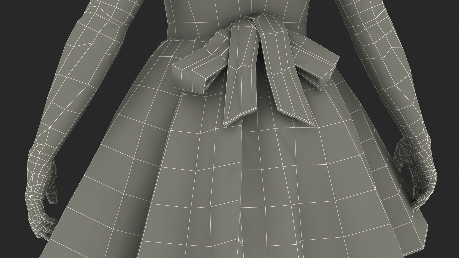 Elegant Girl Child Standing 3D