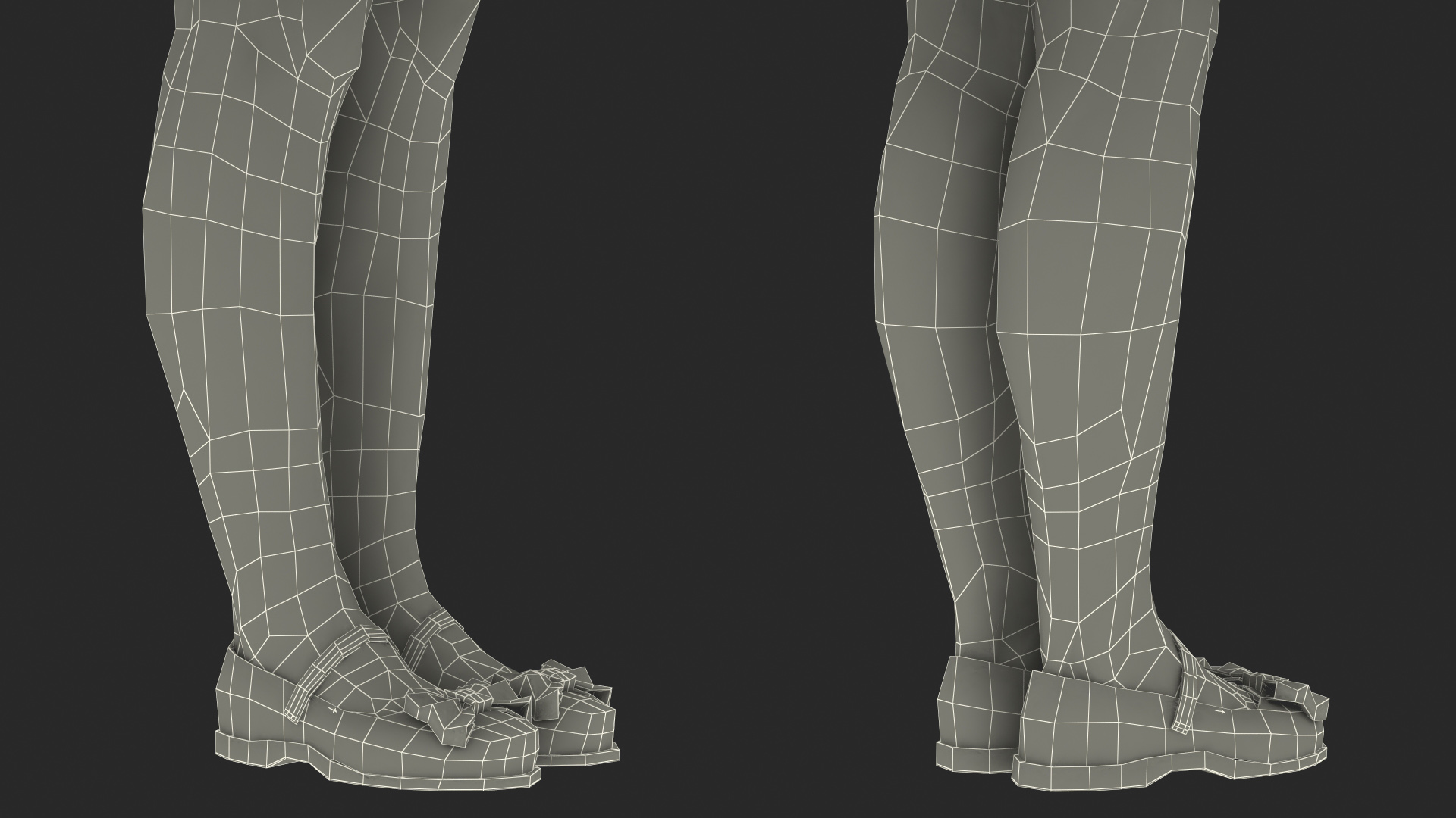 Elegant Girl Child Standing 3D