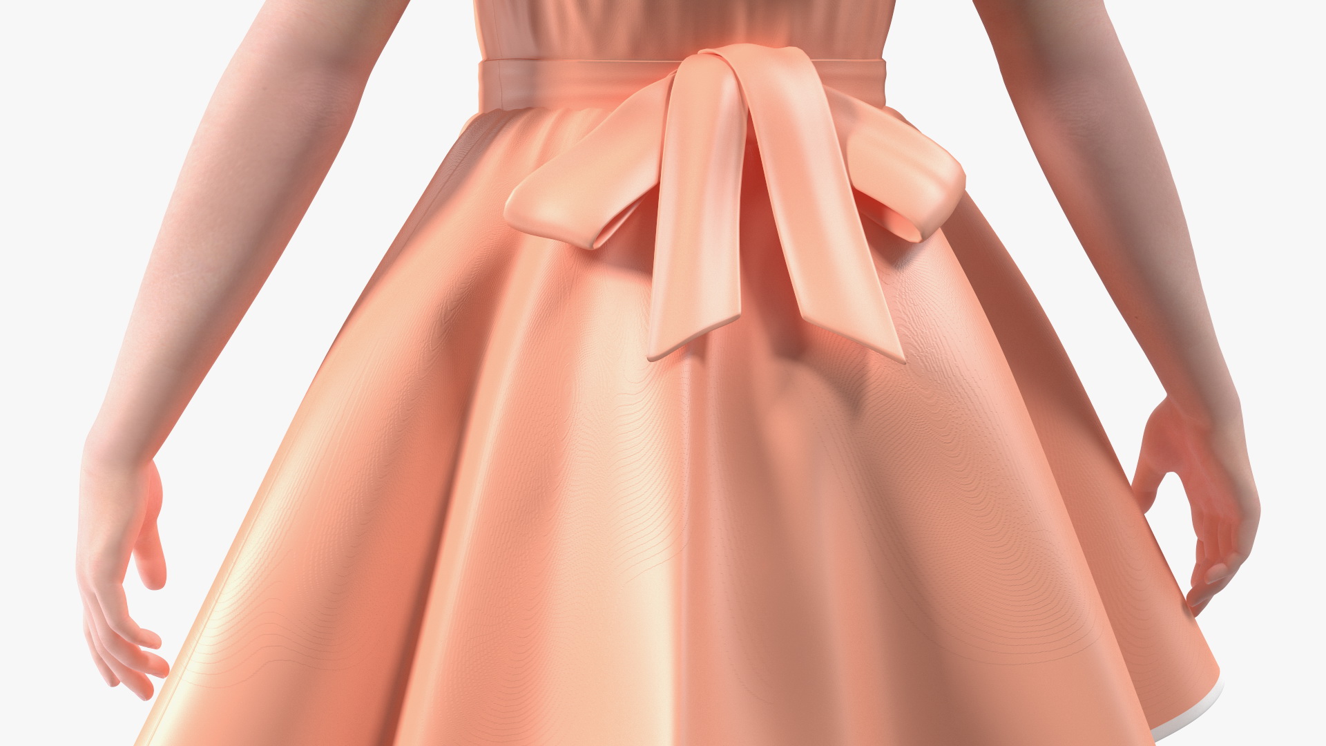 Elegant Girl Child Standing 3D