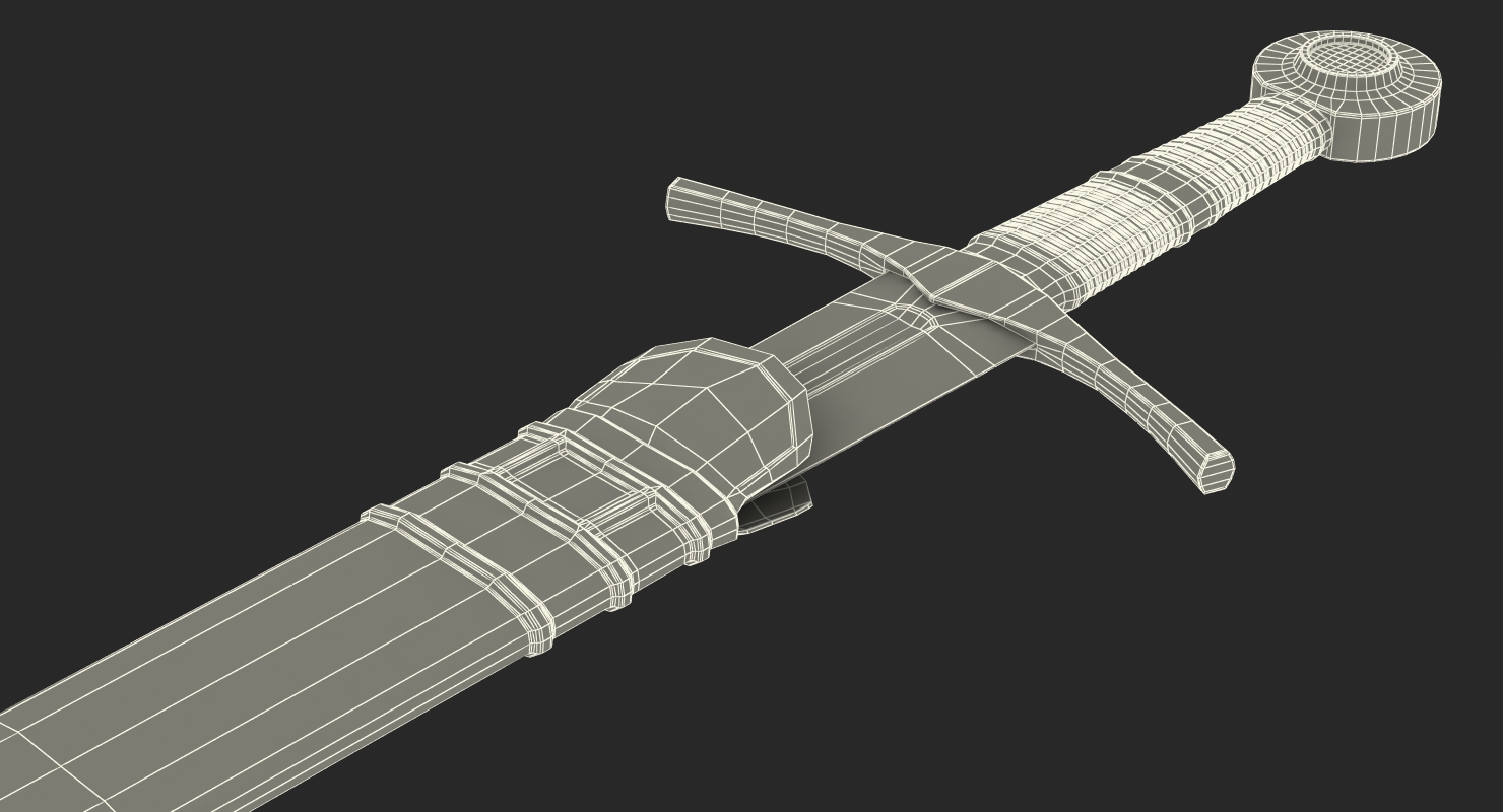 3D model Medieval Knight Sword Set