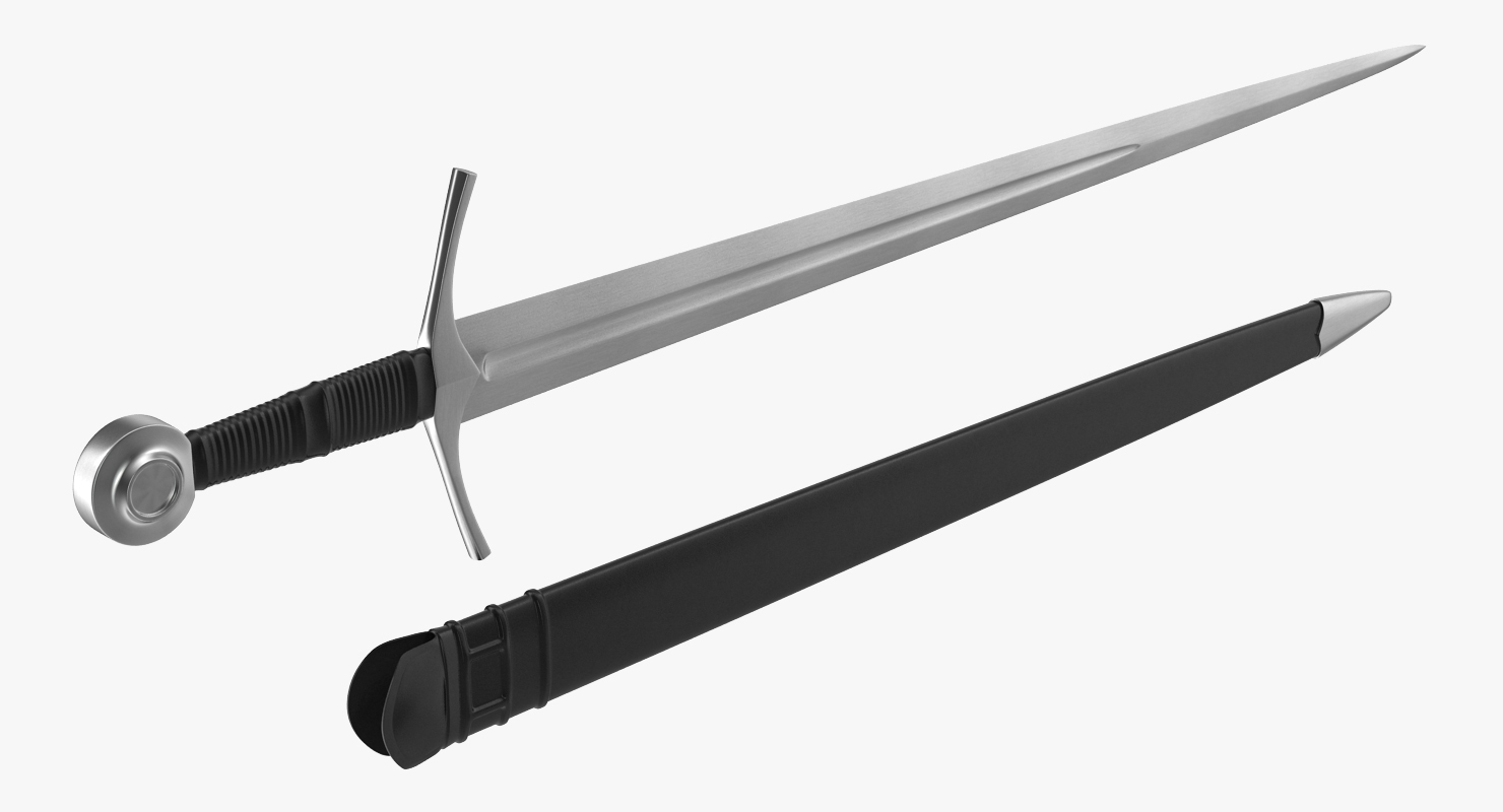 3D model Medieval Knight Sword Set