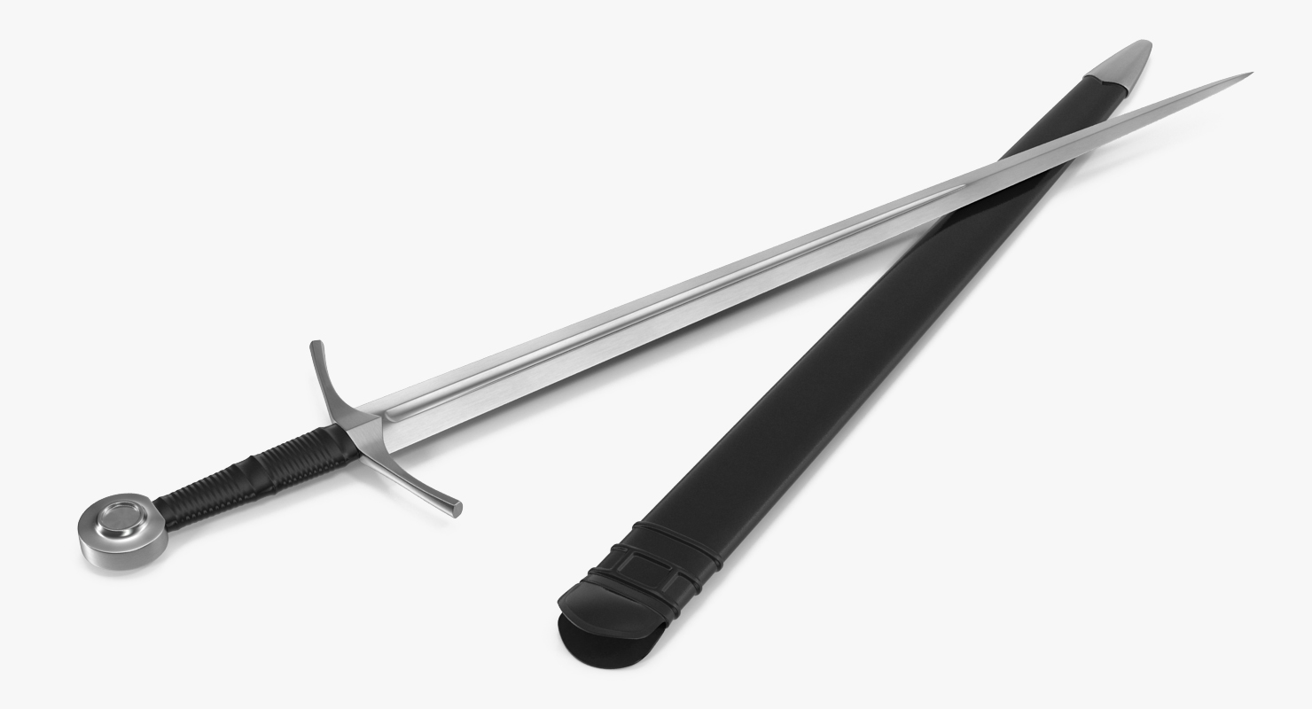 3D model Medieval Knight Sword Set