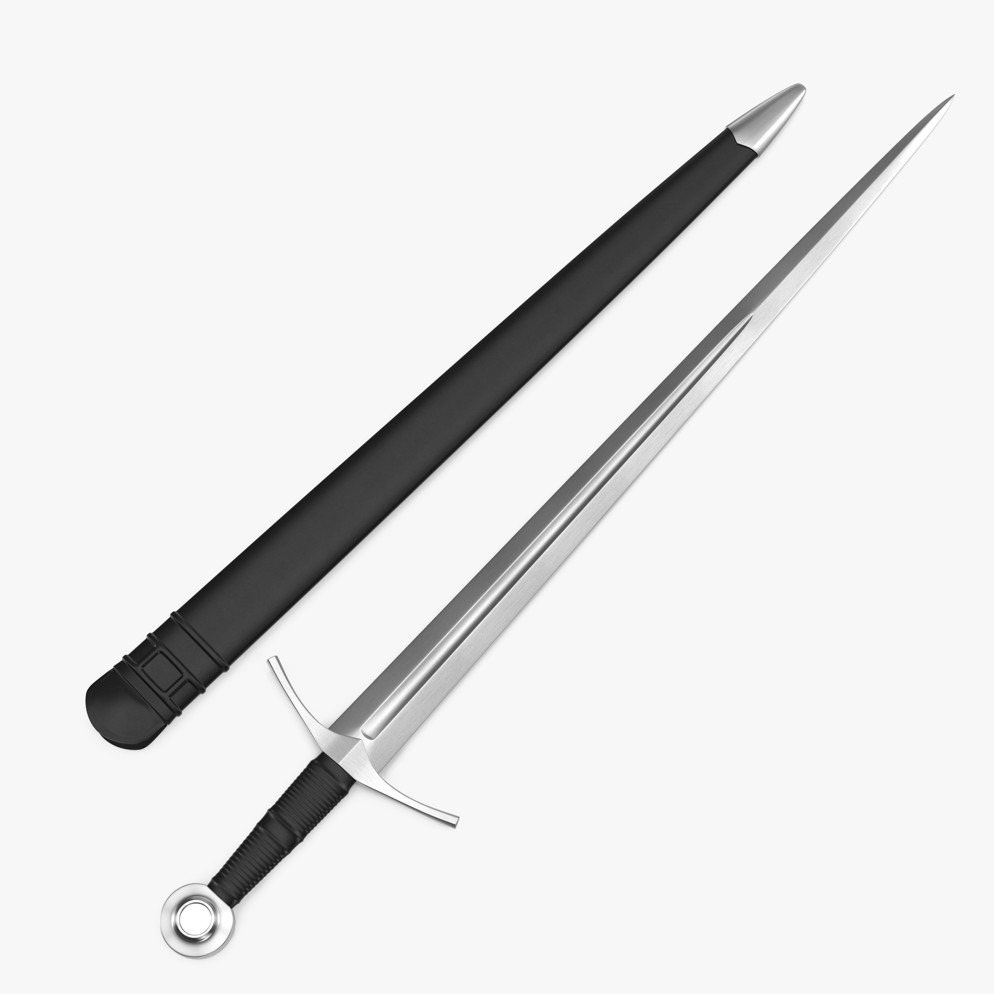 Medieval Knight Sword with Sheath, view 3