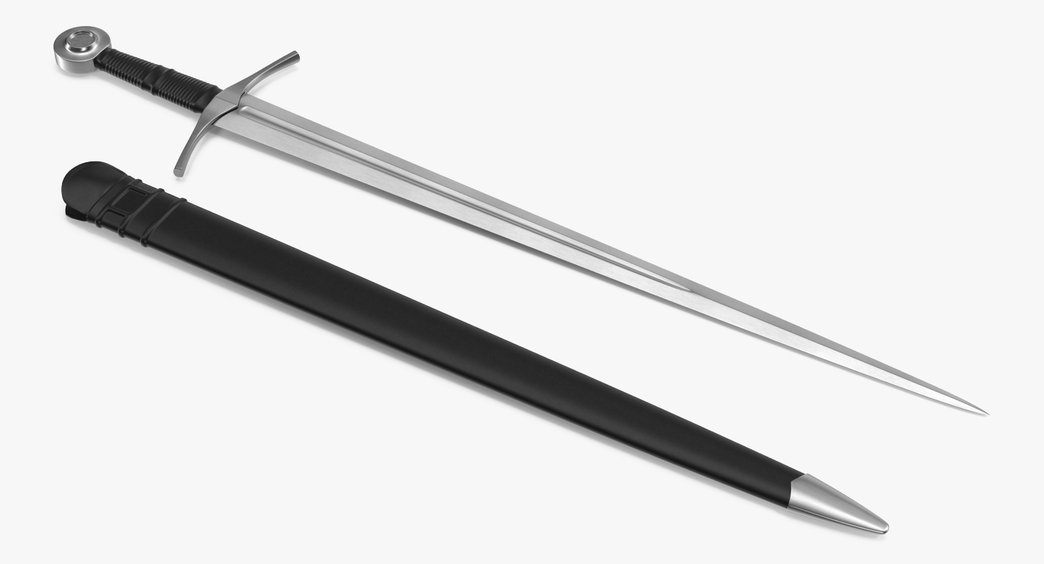 3D model Medieval Knight Sword Set