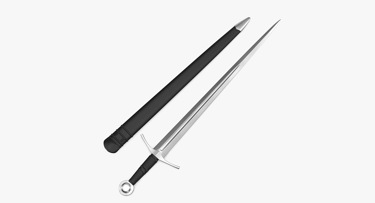 3D model Medieval Knight Sword Set