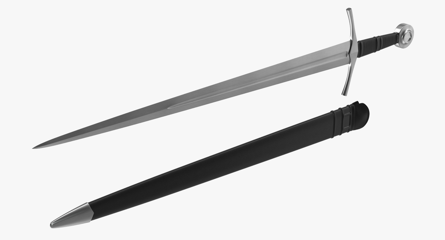 3D model Medieval Knight Sword Set