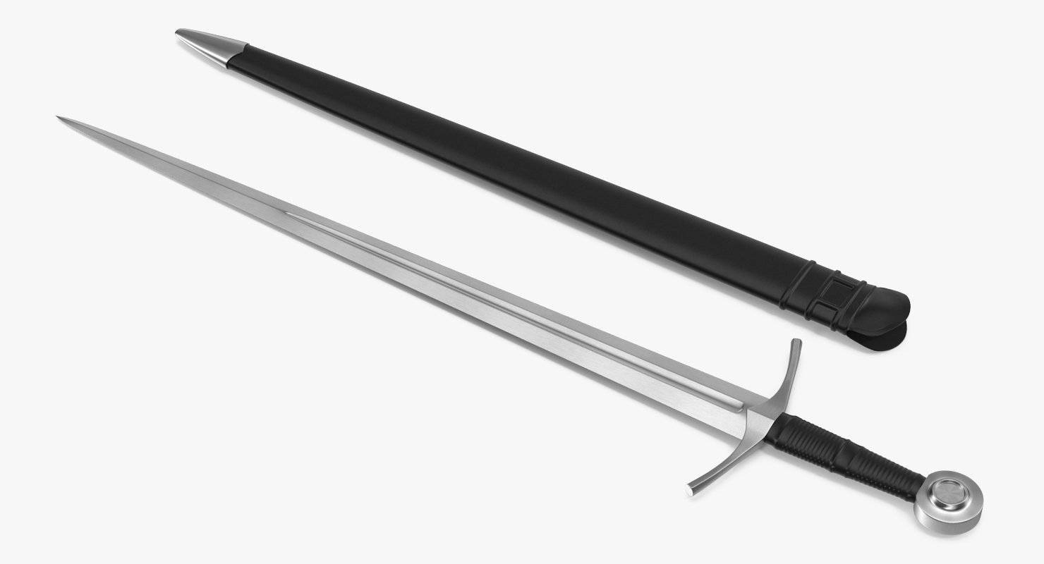 3D model Medieval Knight Sword Set