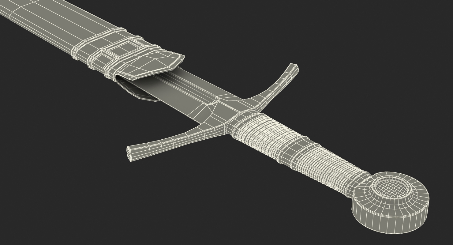 3D model Medieval Knight Sword Set