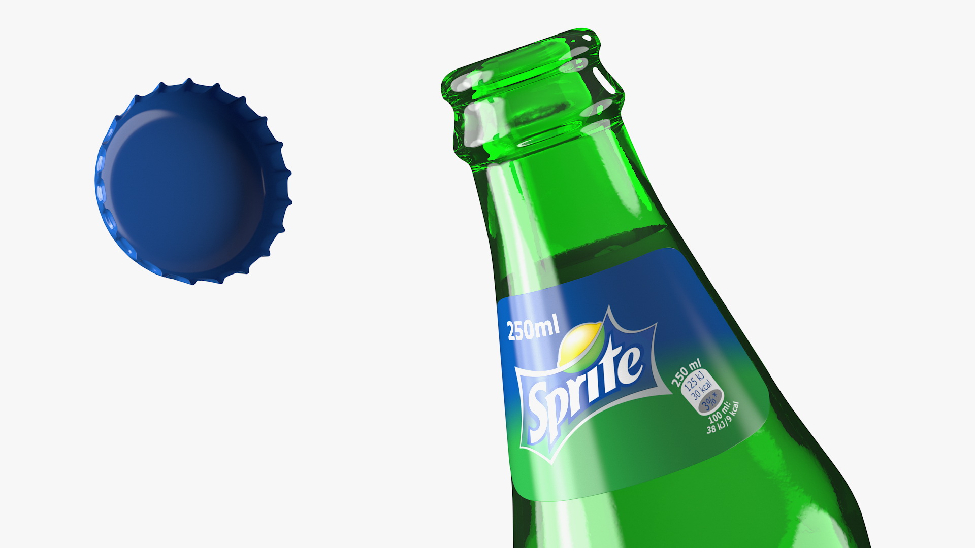 Sprite Glass Bottle 3D model