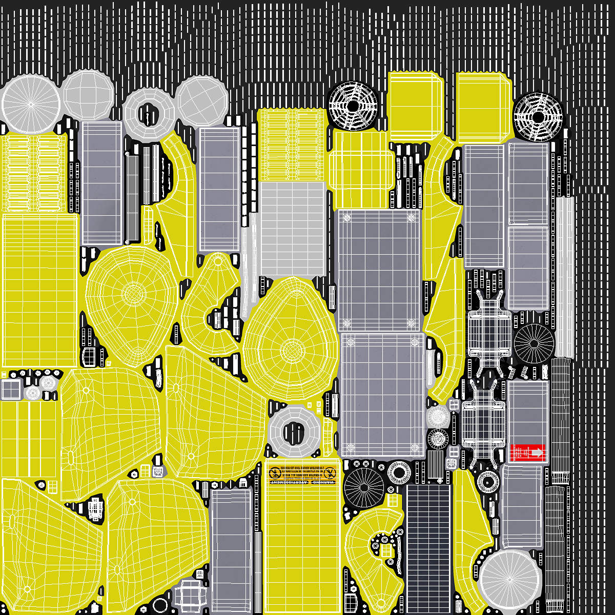 3D Yellow Industrial Boot Scrubber