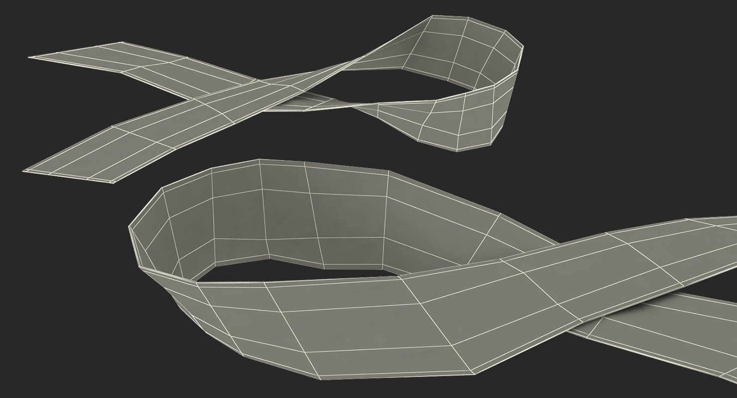 3D model Pink Breast Cancer Ribbon
