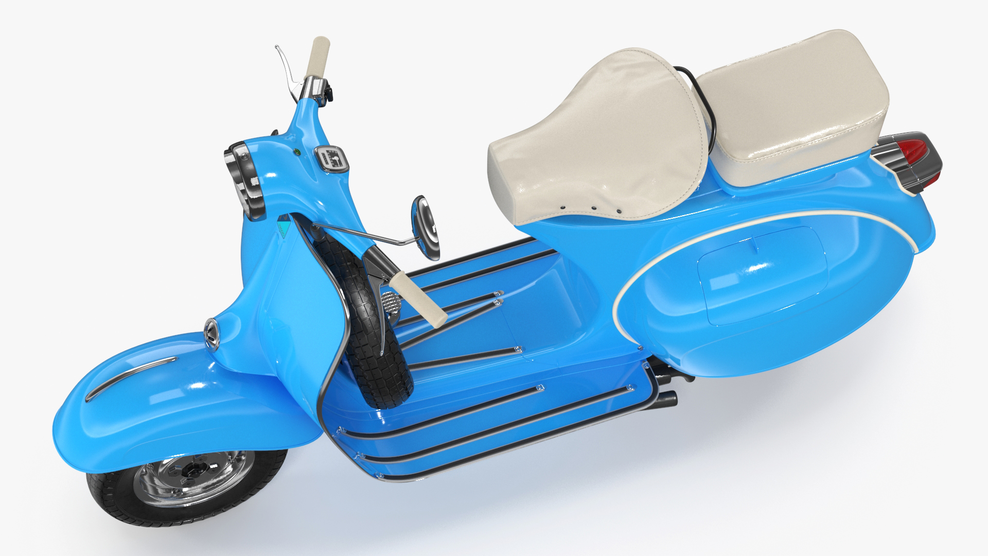 3D model Classic Vespa 125 Scooter Blue