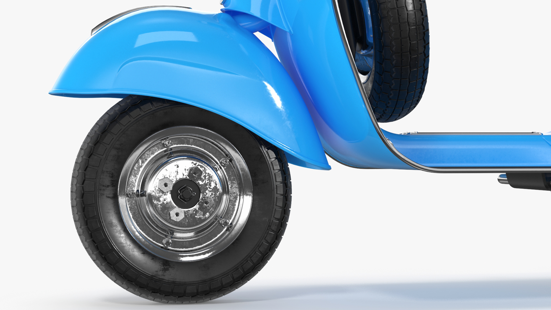 3D model Classic Vespa 125 Scooter Blue