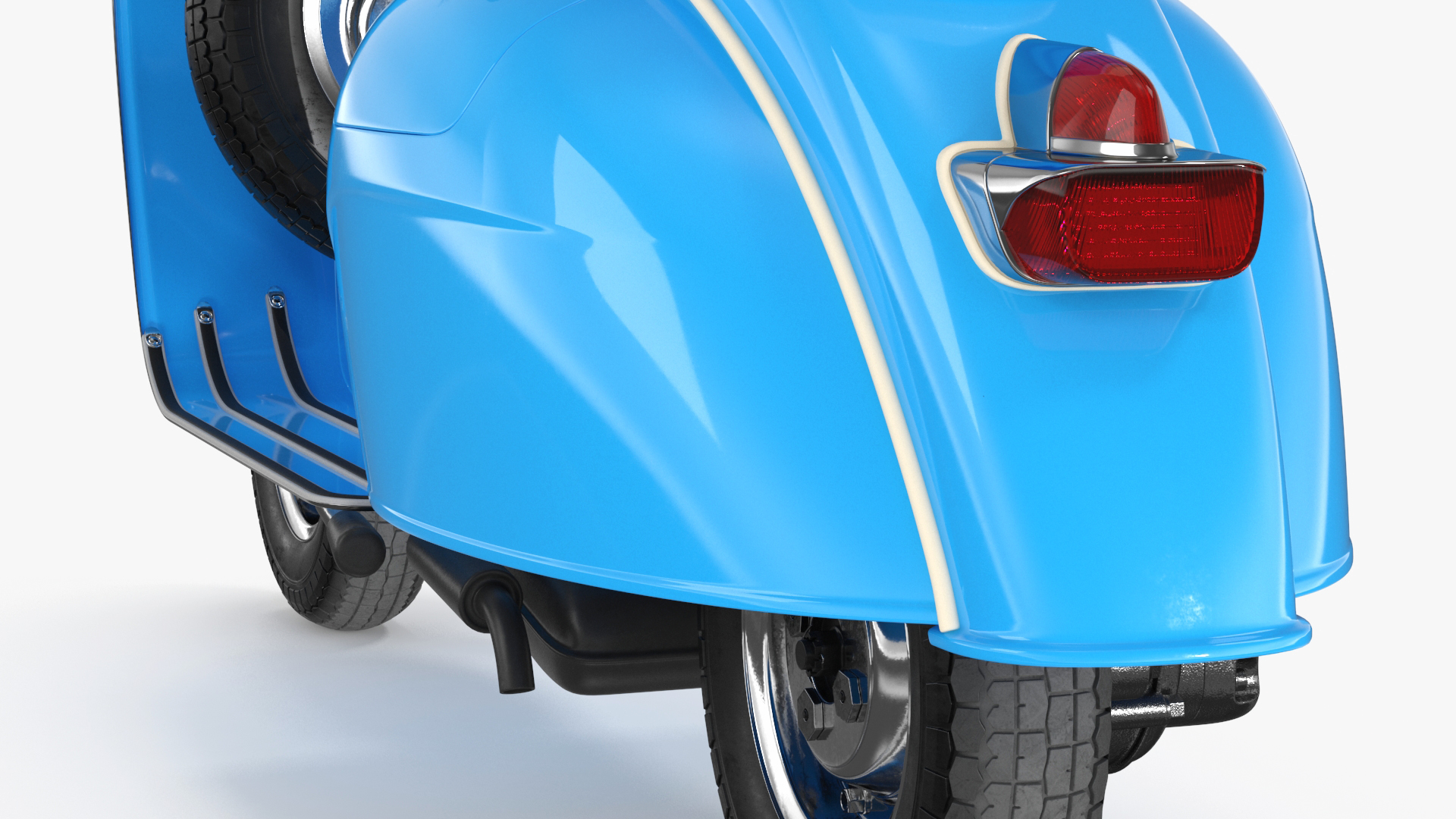 3D model Classic Vespa 125 Scooter Blue
